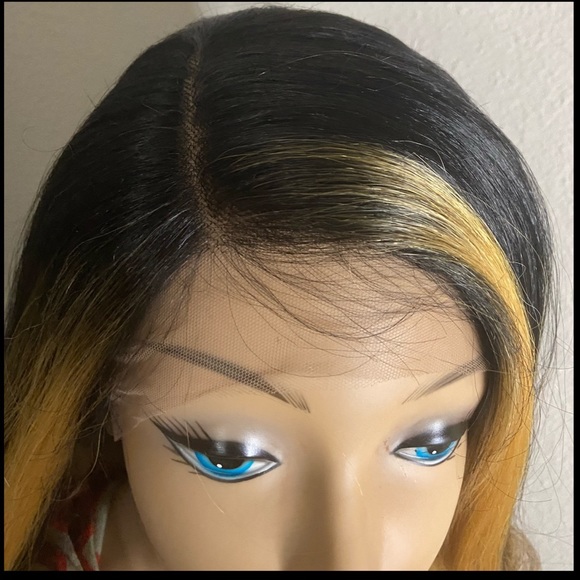 Balayage blonde lace front wig